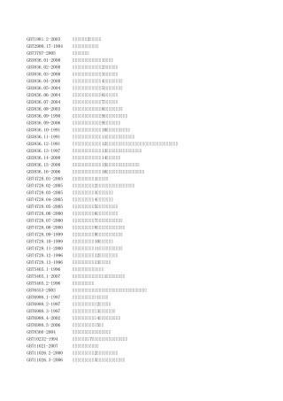 常用电气标准目录