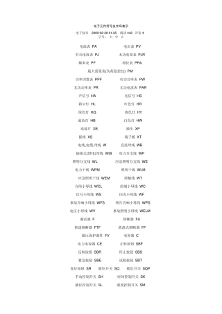 常用的电子元件符号及字母表示