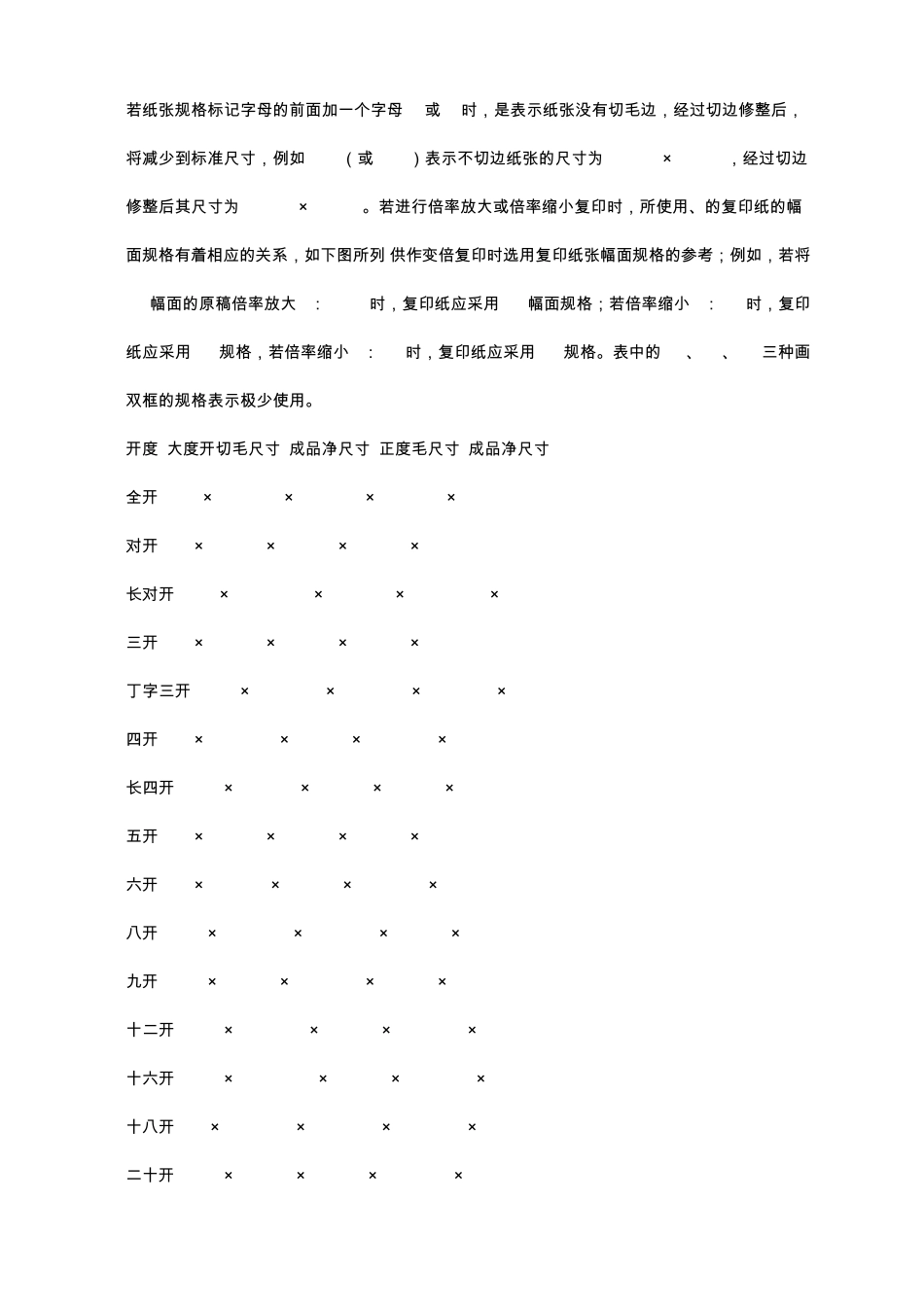 常用纸张规格尺寸_第3页
