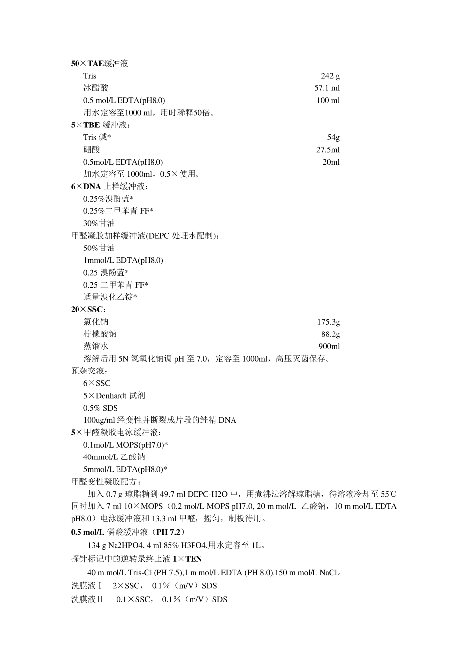 常用缓冲液及培养基配方_第3页