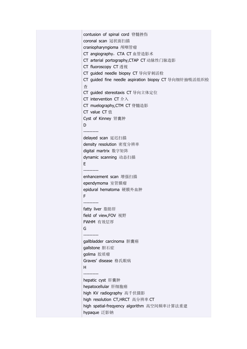 常用英汉医学词汇对照_第3页