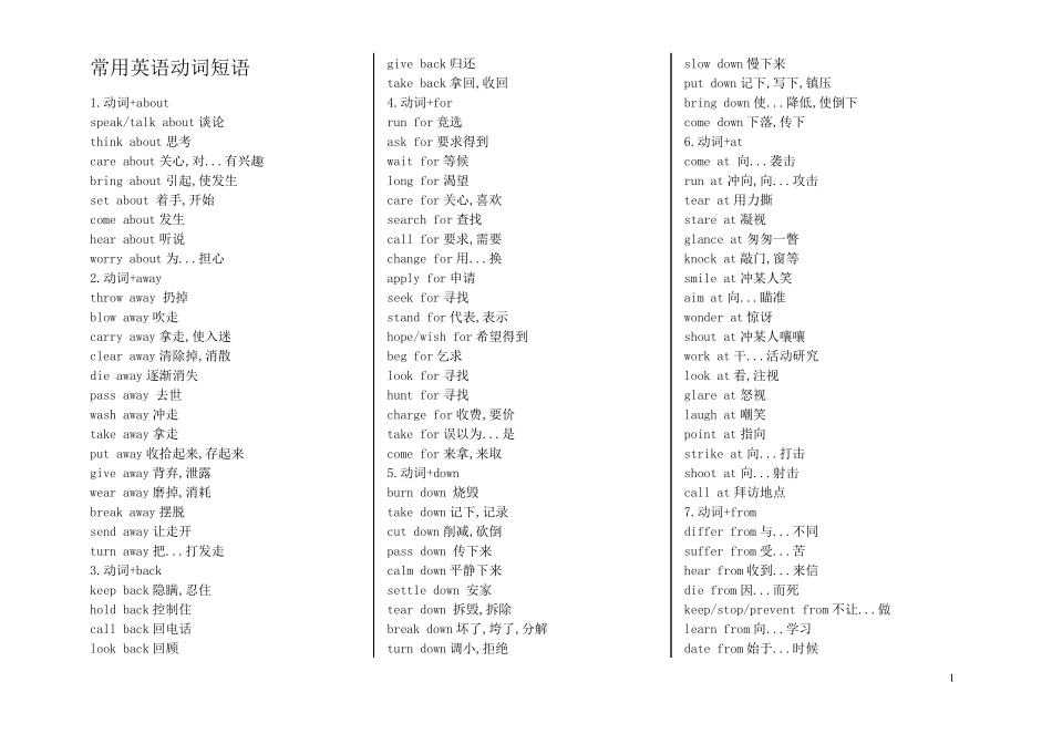 常用英语动词短语_第1页