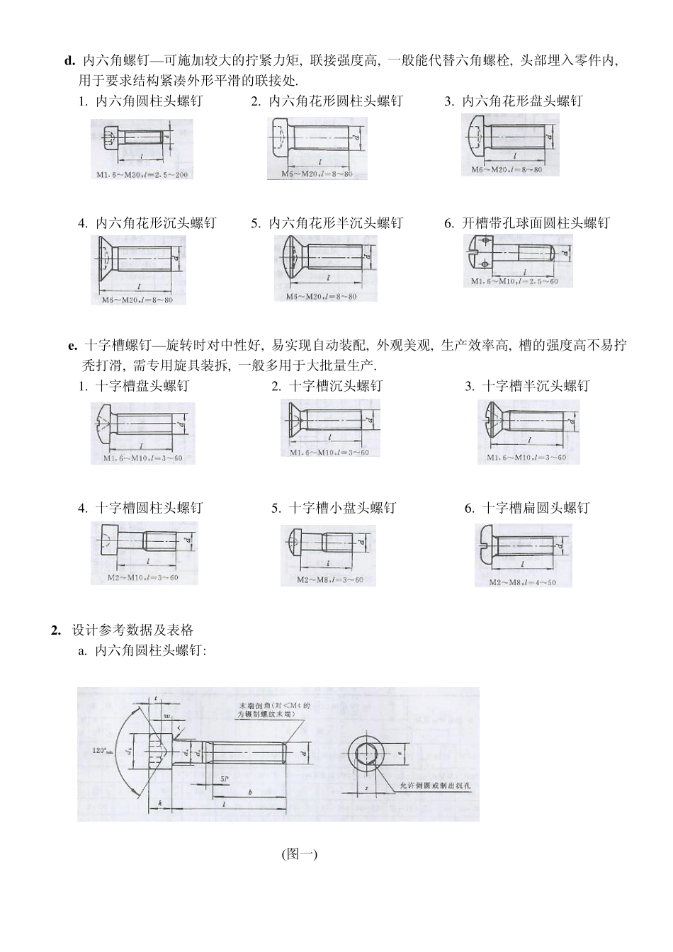 常用螺丝和螺丝孔规格_第2页