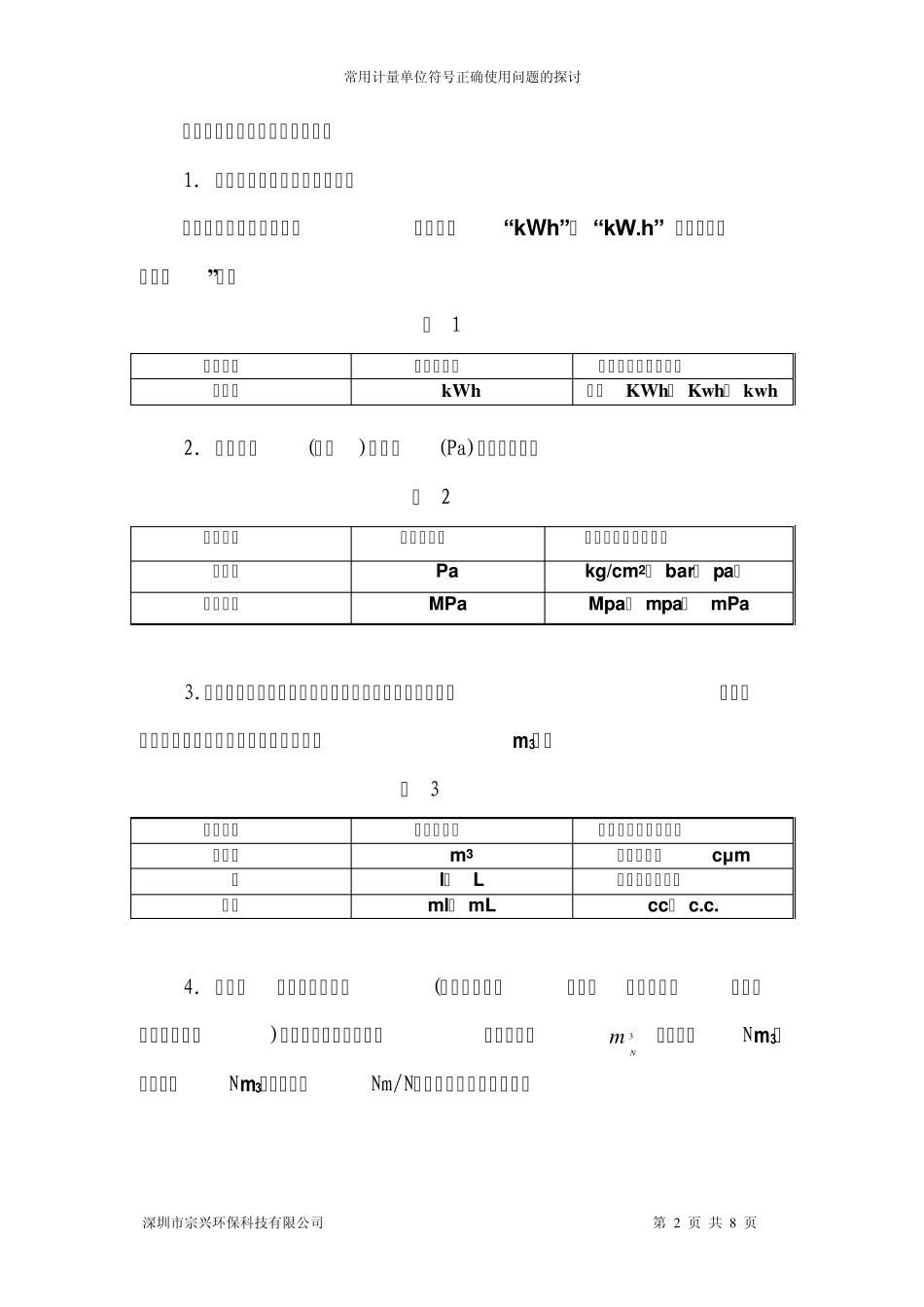 常用计量单位的正确表示法_第2页