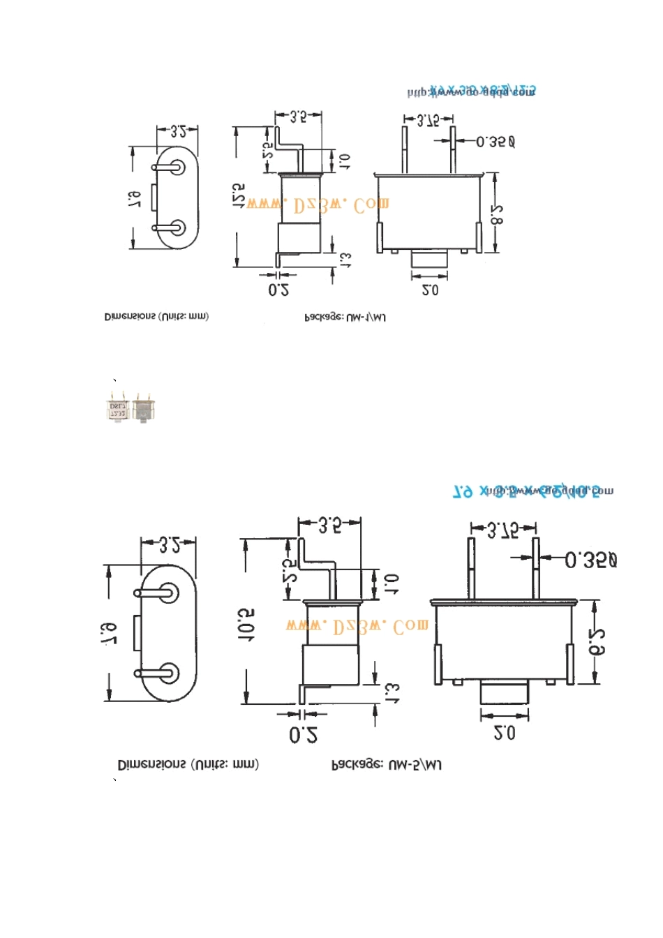 常用贴片晶振(SMDcrystal)封装尺寸规格及实物图_第2页