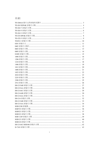 常用贴片元件封装尺寸图