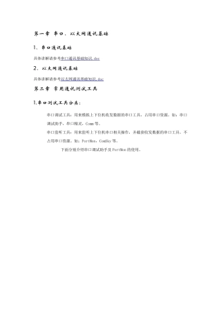 常用通讯测试工具使用说明