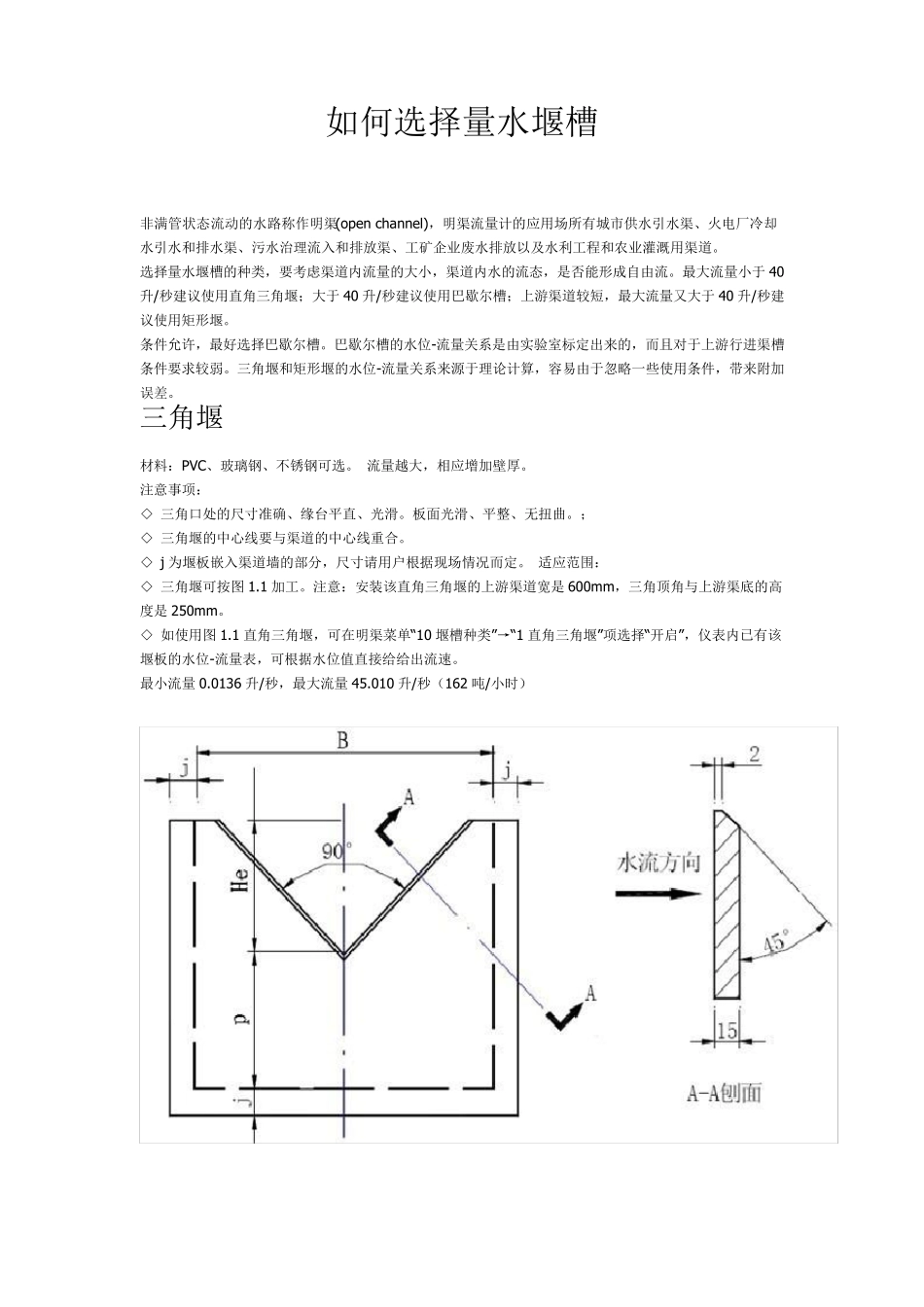 常用量水堰槽使用技术_第1页