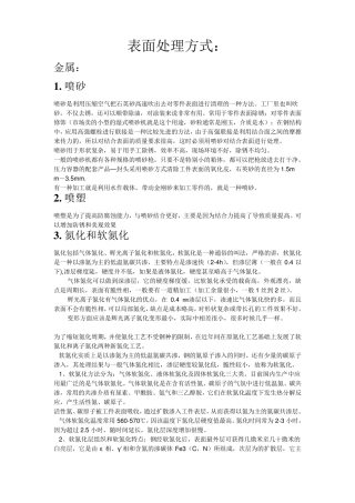 常用金属表面处理方式