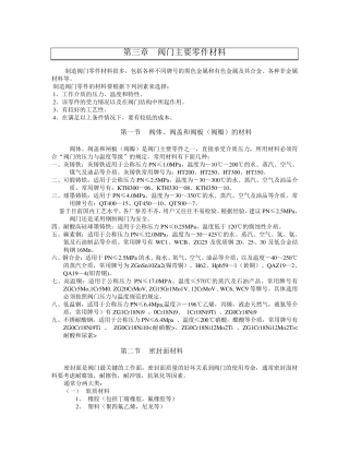 常用阀门材质选择