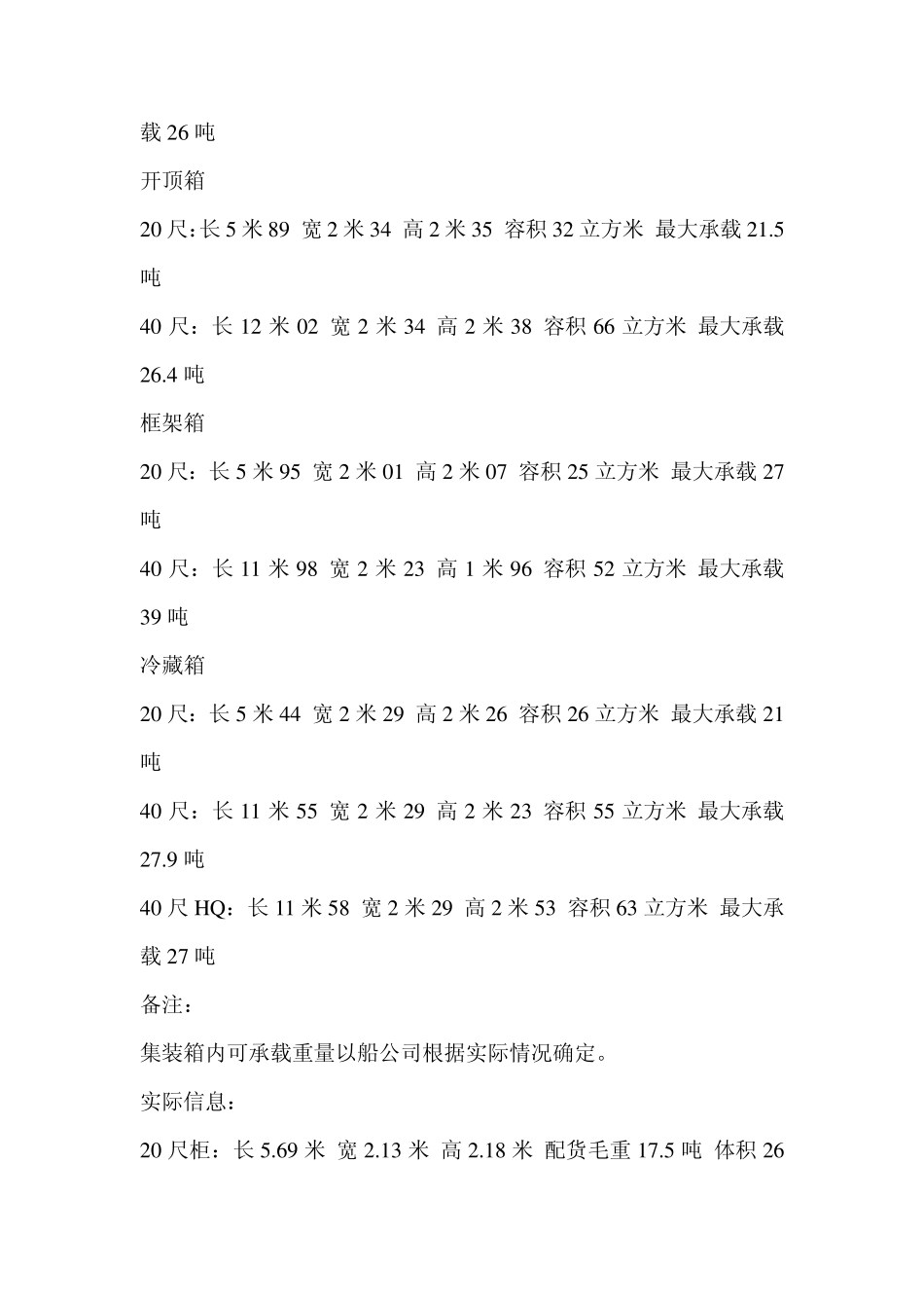常用集装箱规格_第3页