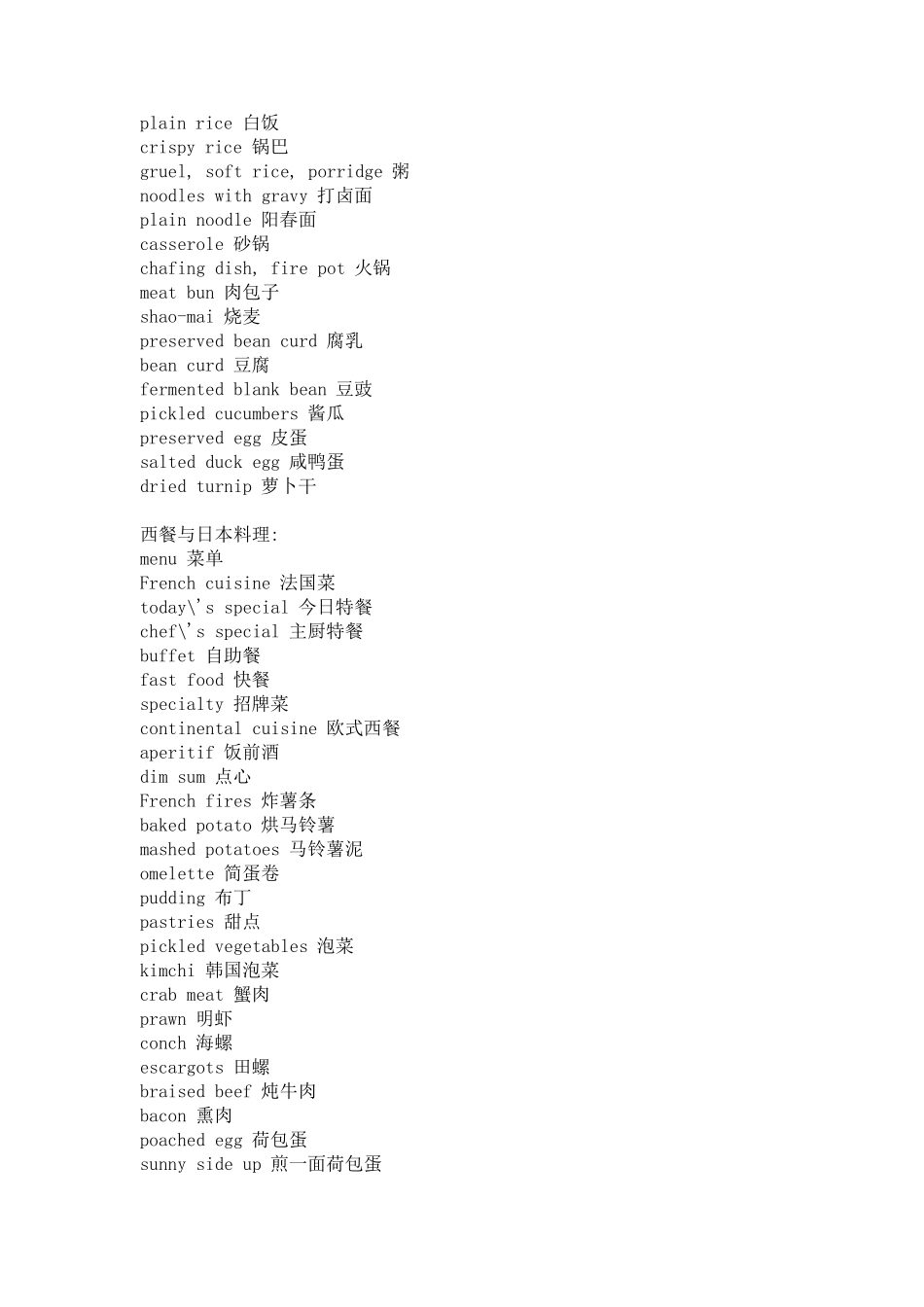 常用食物类英语单词_第3页
