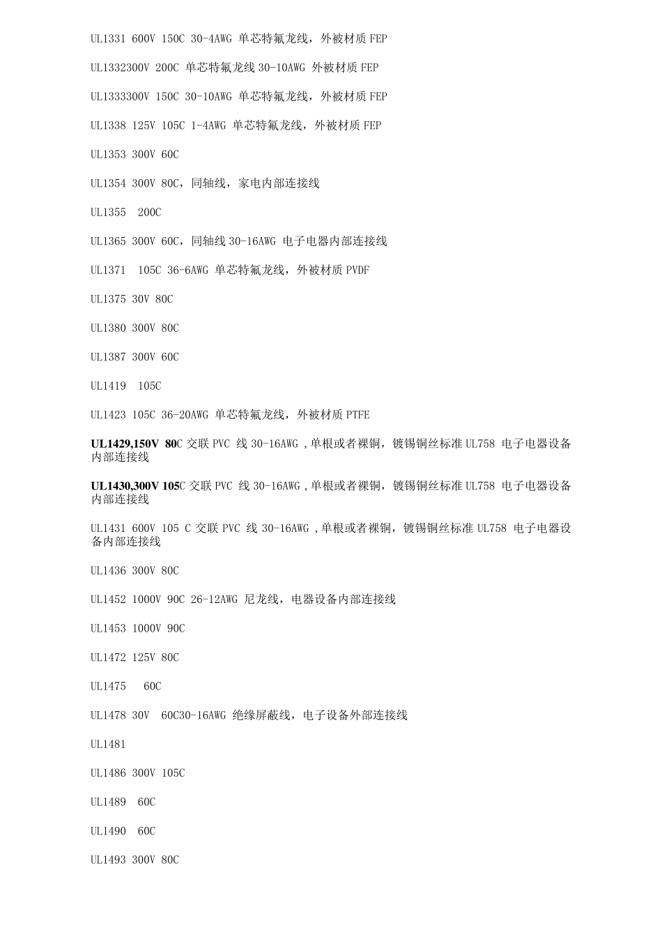 常见UL线材基本参数_第3页