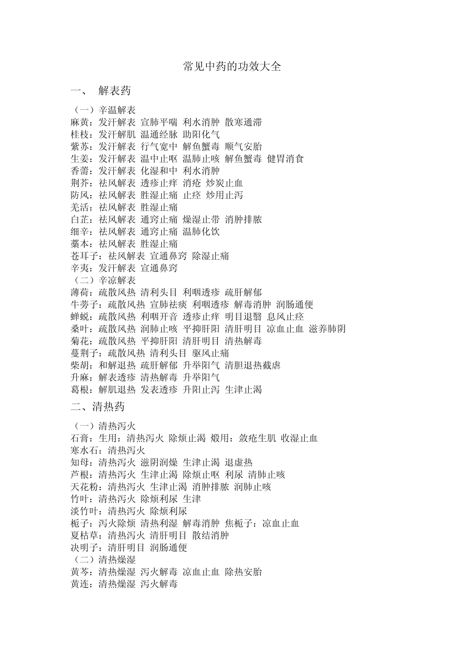 常见中药的功效大全21_第1页