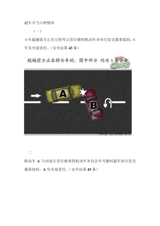 常见交通事故责任图示