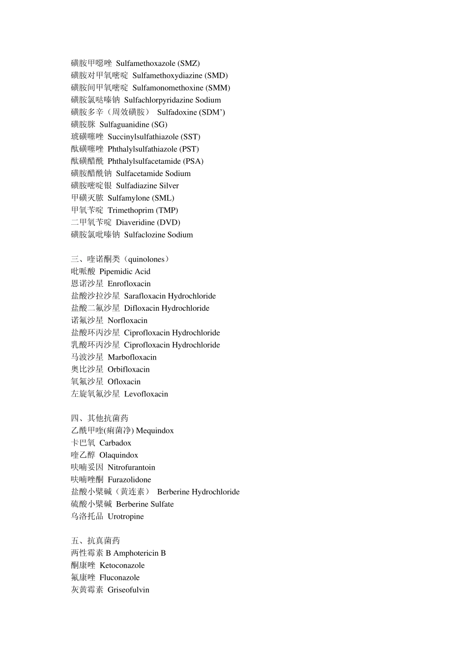 常见兽药名称中英对照_第3页