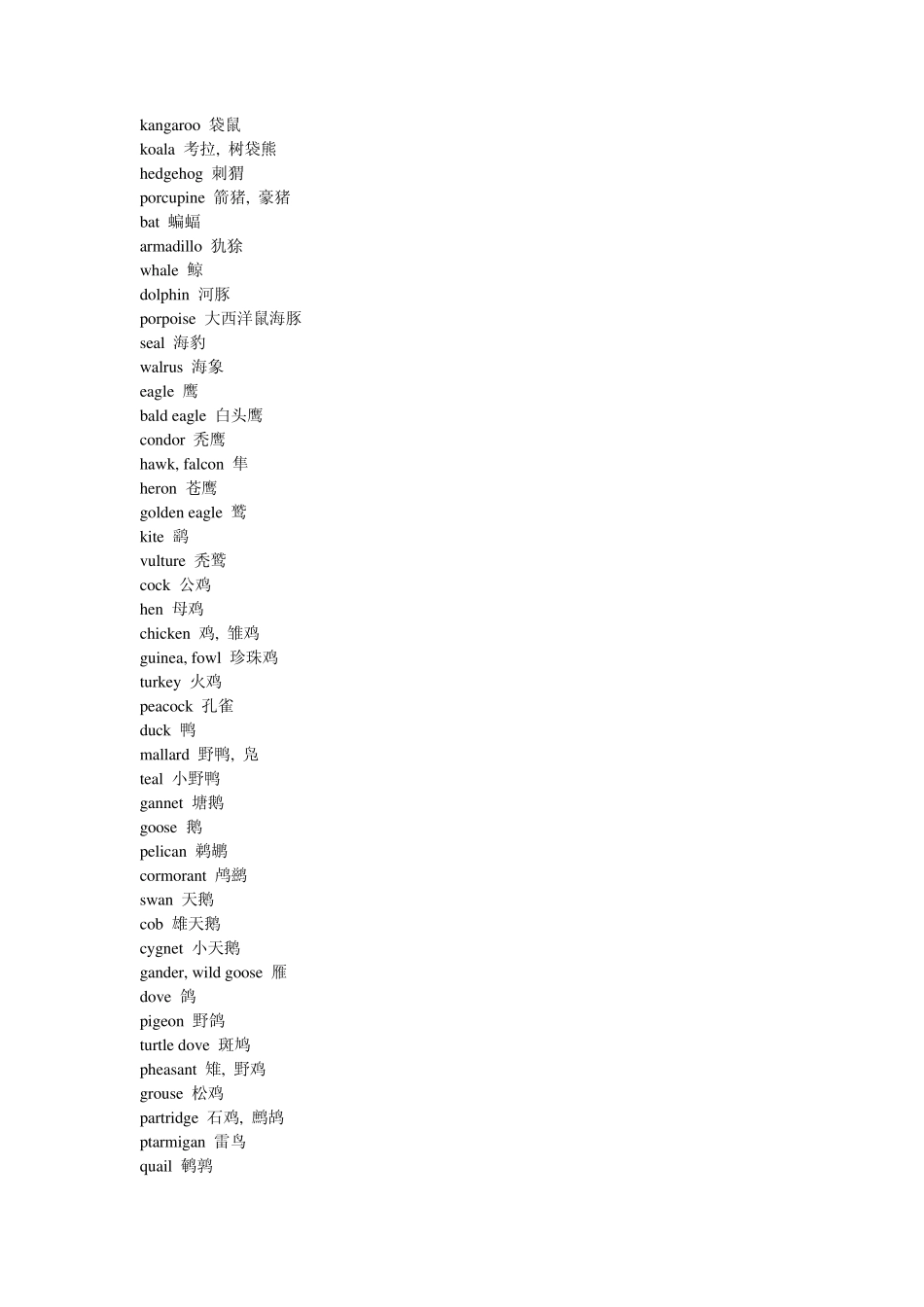 常见动物名称_第3页