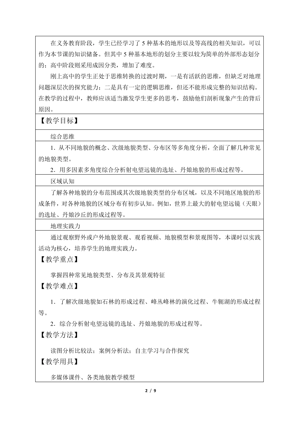 常见地貌类型教学设计_第2页