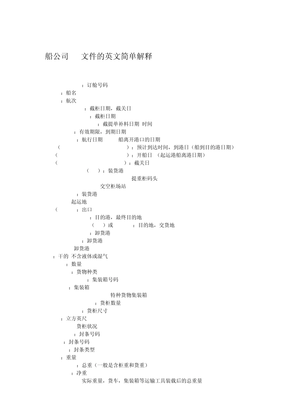 常见报关随附单证上的中英文对照表_第2页