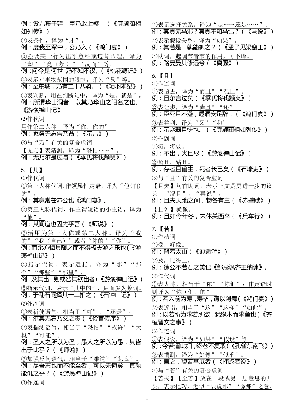 常见文言虚词用法归纳_第2页