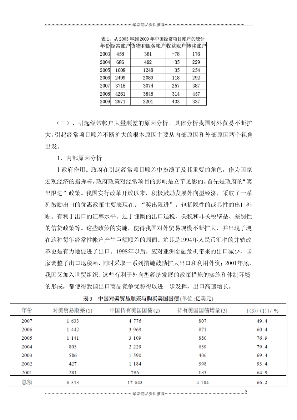 最新中国经常账户顺差的原因分析_第2页