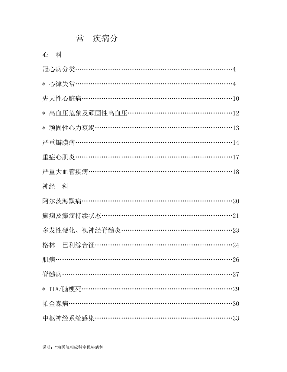 常见疾病分级指南目录_第1页