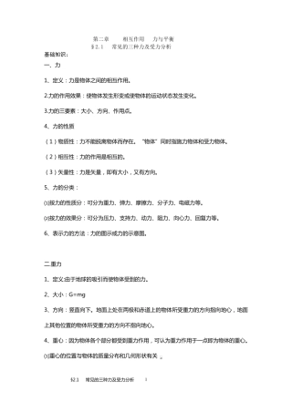 常见的三种力及受力分析方法
