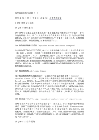 常见的信号转导通路