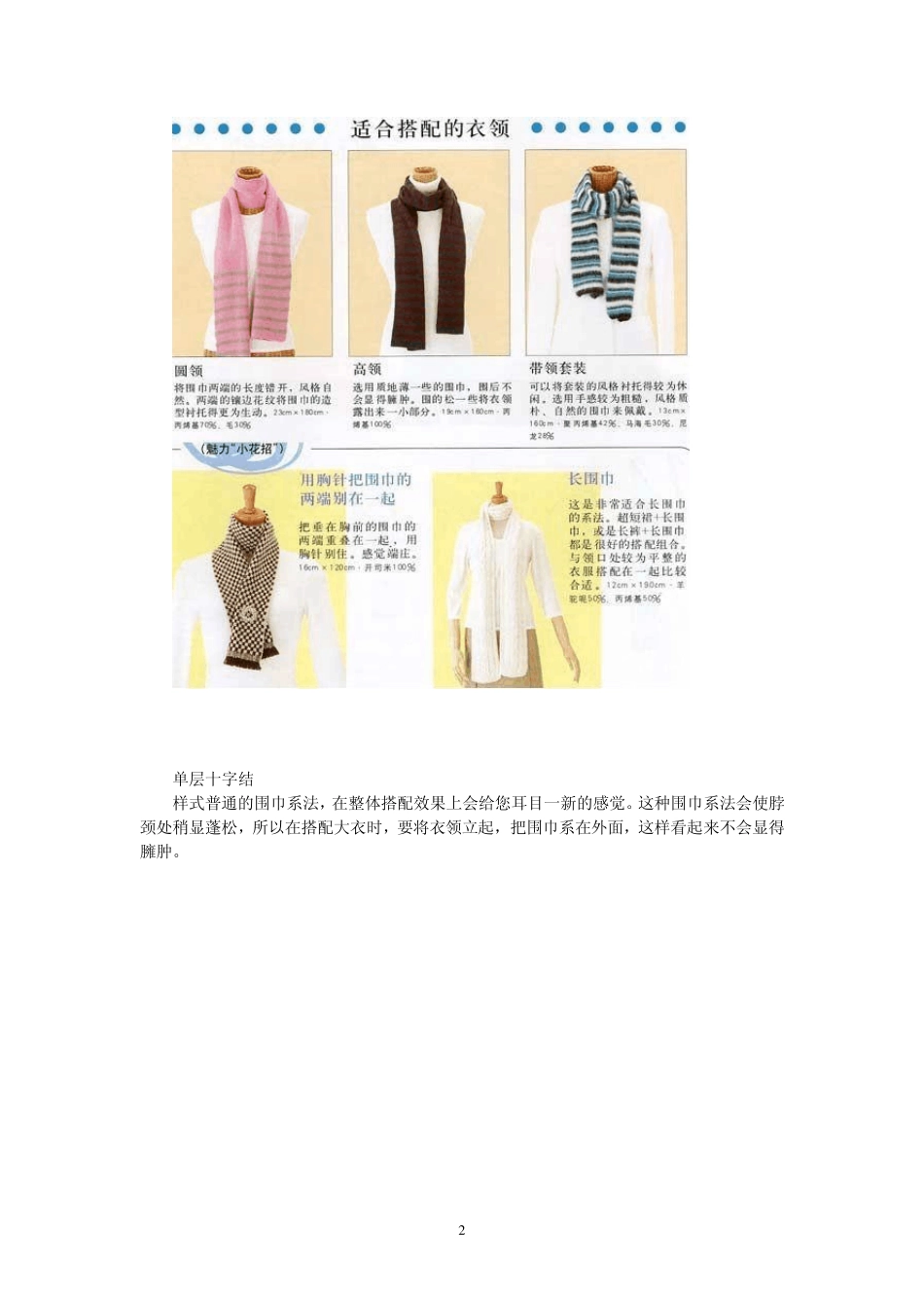 常见的围巾系法图解(爱美的你一定值得收藏的!)_第2页