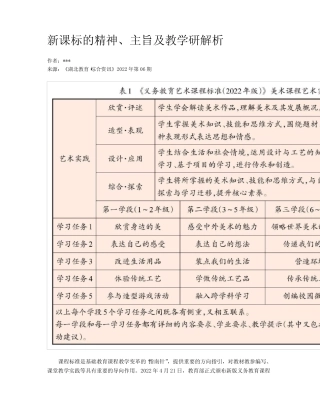 新课标的精神、主旨及教学研解析