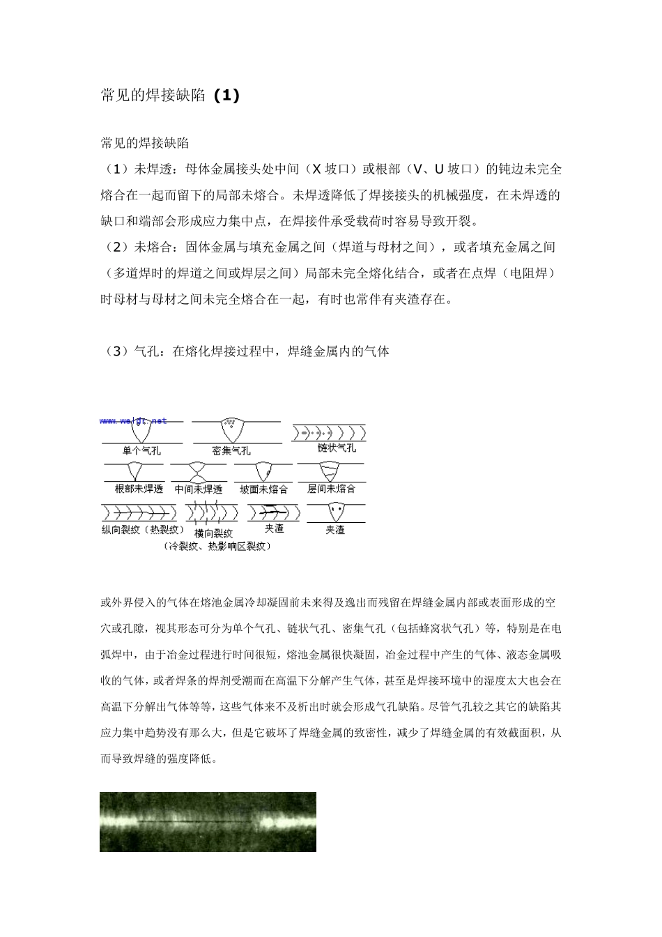 常见的焊接缺陷及缺陷图片_第1页