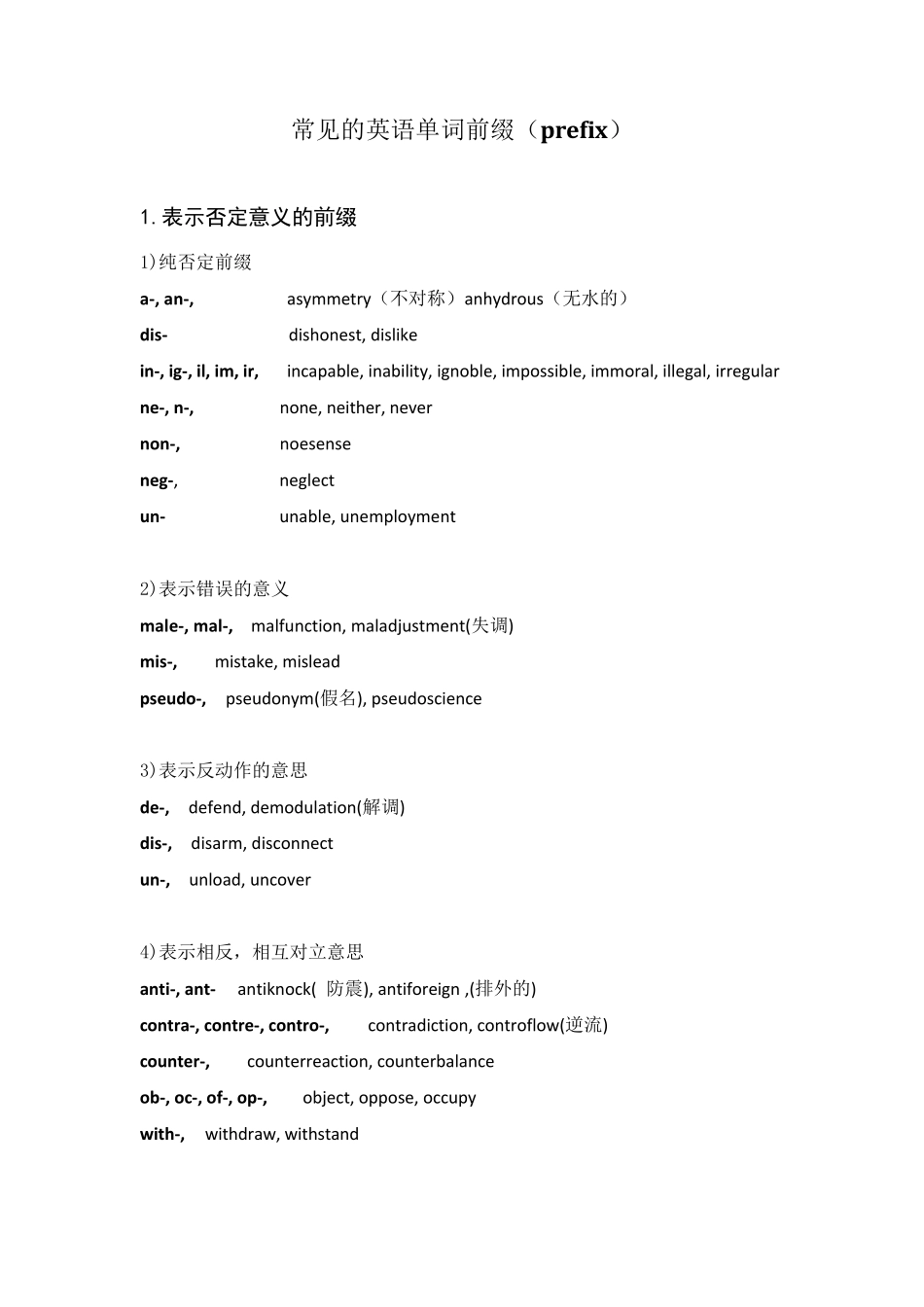 常见的英语单词前缀_第1页