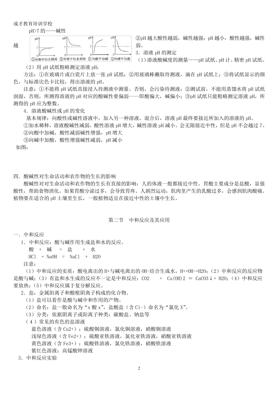 常见的酸碱盐知识点归纳_第2页