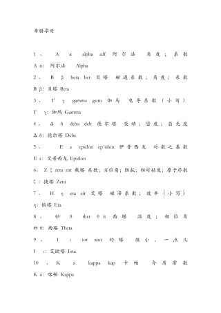 常见符号及其读法