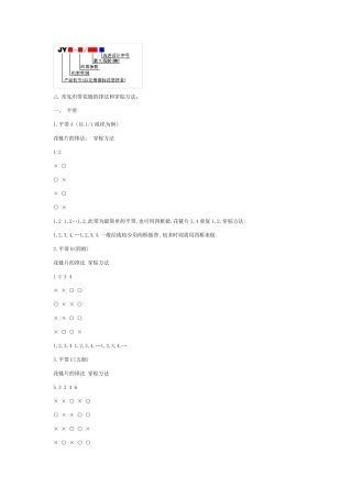 常见织带花链的排法和穿棕方法