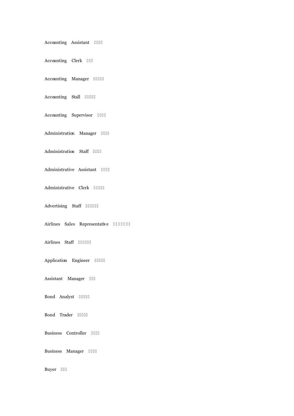 常见职业及水果英文表示_第1页