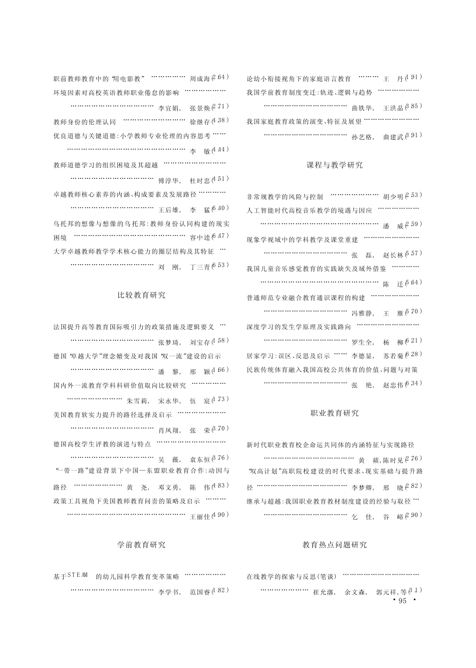 《教育科学》2020年总目录_第2页
