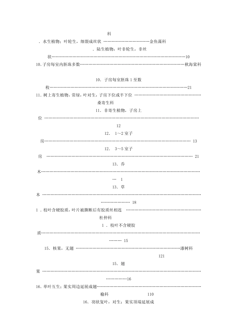 常见被子植物分科检索表_第2页