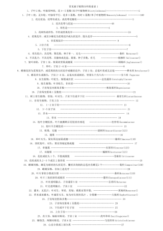 常见被子植物分科检索表1