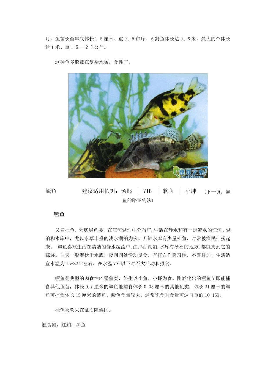 常见路亚淡水目标鱼及其习性_第2页