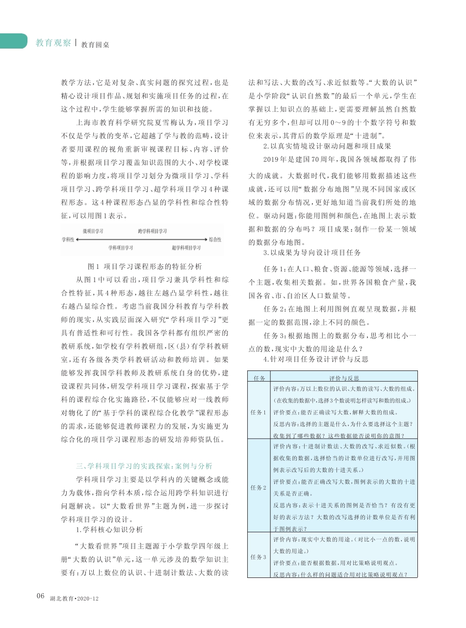 学科项目学习课程综合化实施的一条路径_第2页