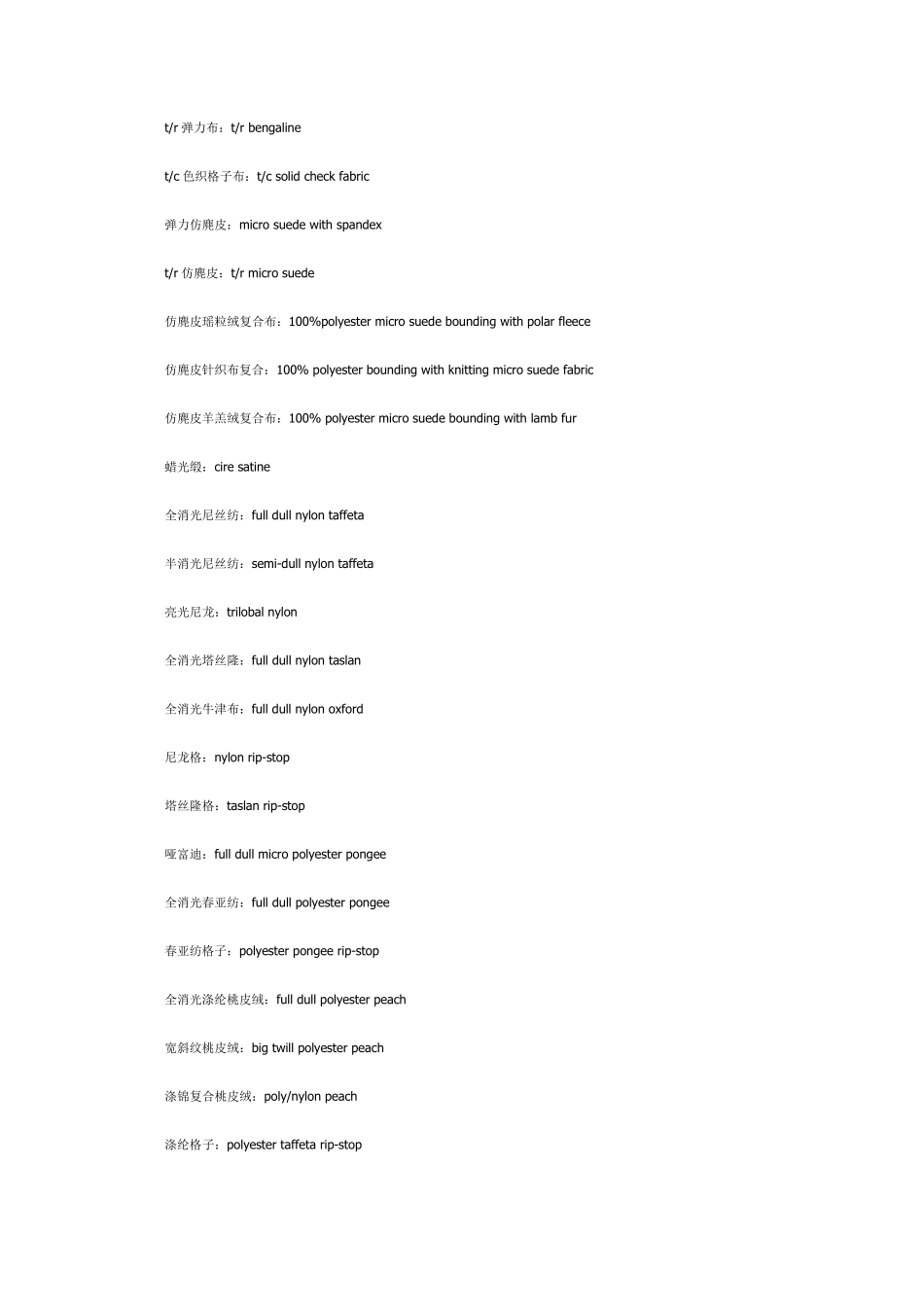 常见面料说法的中英文对照_第3页