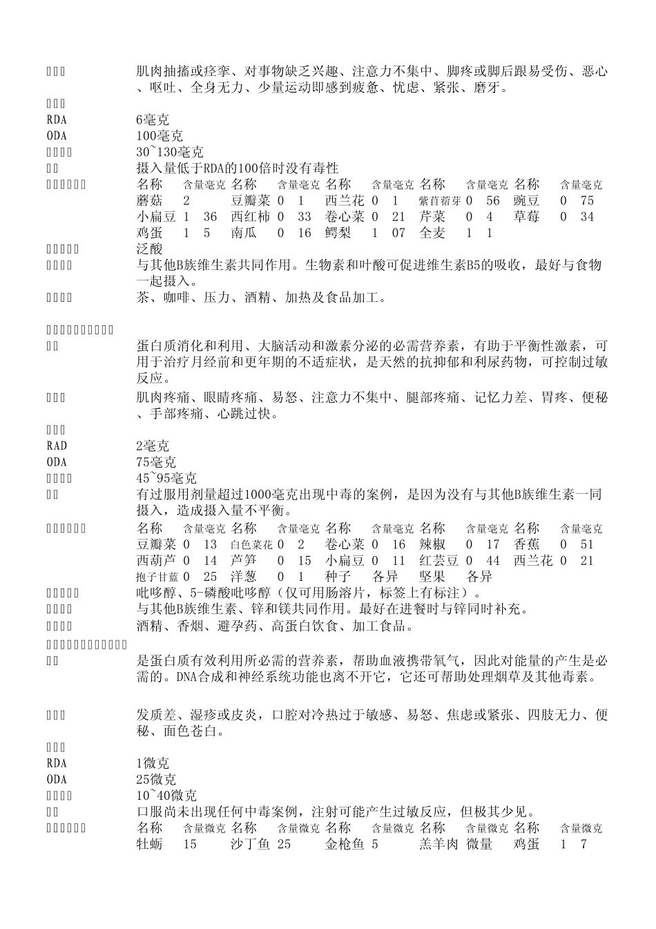 常见食物中的营养素——维生素、矿物质及必需脂肪酸_第3页