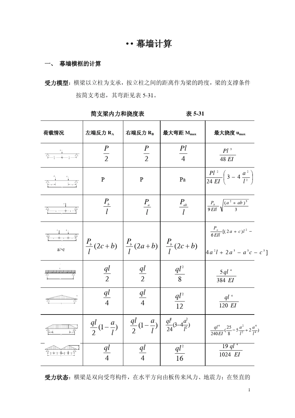 幕墙计算入门_第1页