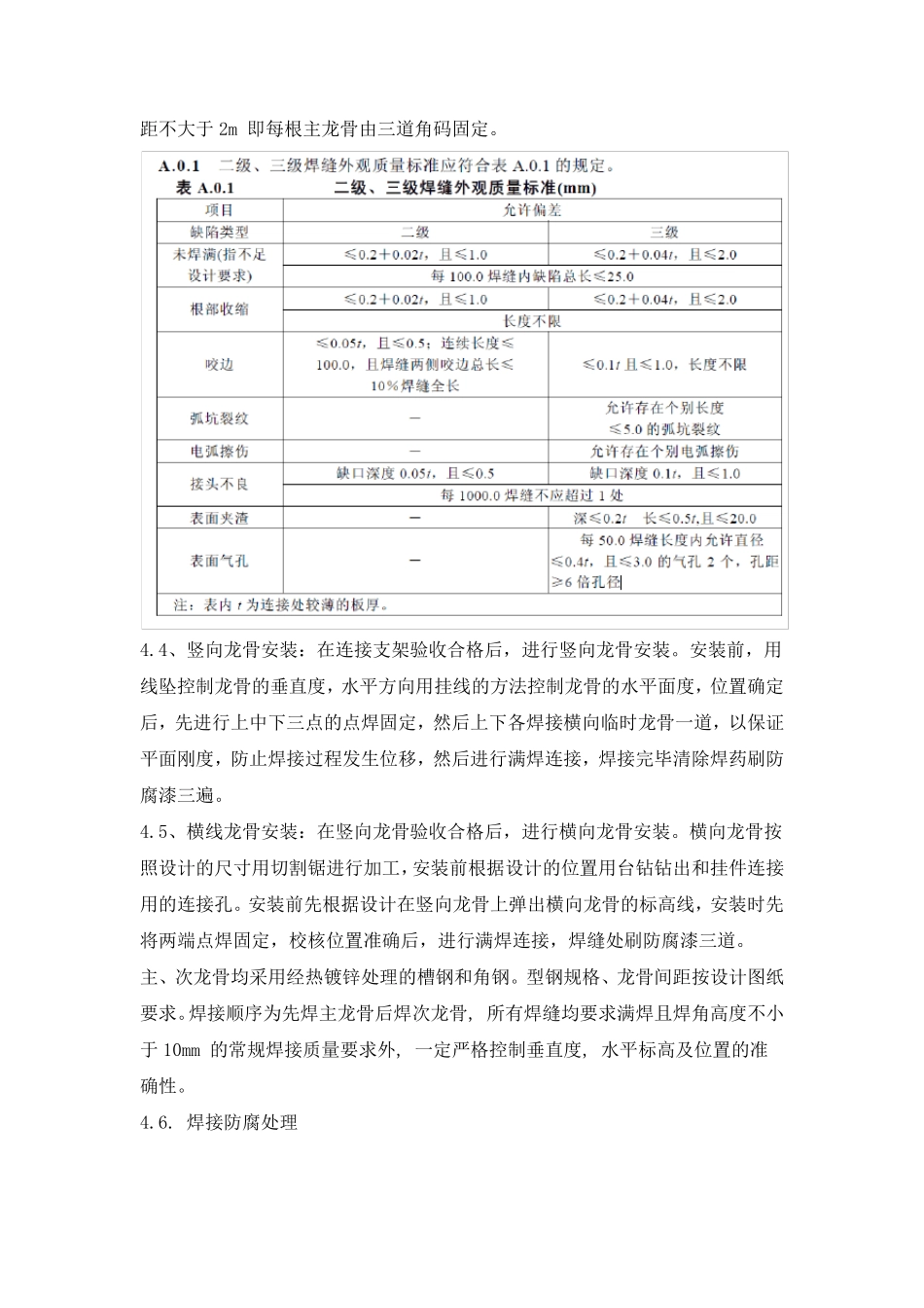 干挂石材基层钢架施工标准_第3页
