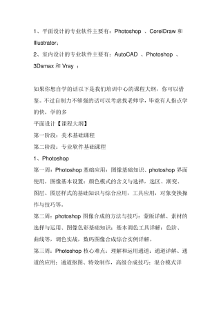 平面设计学习流程