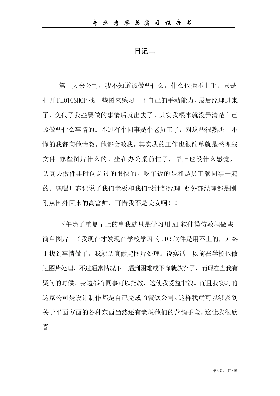 平面设计实习日记10篇+实习报告_第3页
