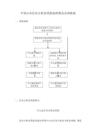 平顶山市住房公积金贷款流程图及办理指南