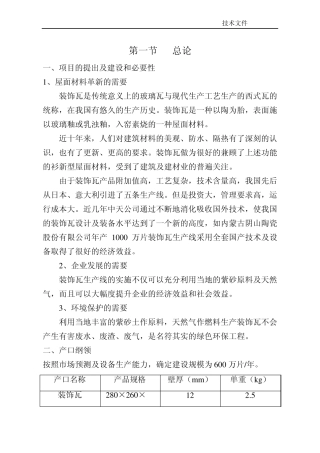 年产200万片西瓦项目建议书