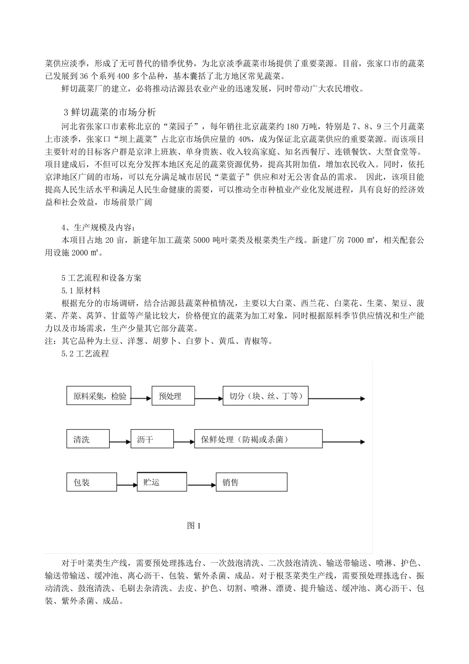 年产5000吨鲜切蔬菜项目建议书书_第3页